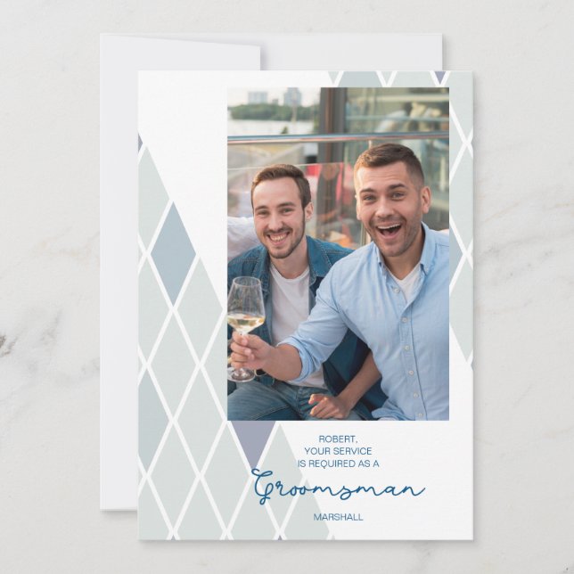 Elegant Groomsman Abstract Photo Sophisticated (Front)
