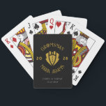 Elegant Groomsmen Best Man Gift Tuxedo Monogram Playing Cards<br><div class="desc">Celebrate your special day with this exquisite Victorian era-inspired Playing Card Groomsmen Gifts, the perfect blend of classic elegance and contemporary flair. These meticulously designed playing cards are more than just a deck; they are a customised, personalised gift that adds a touch of sophistication to weddings, bachelor parties, engagement parties,...</div>
