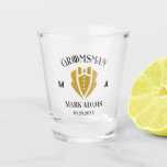 Elegant Groomsmen Gift Tuxedo Custom Monogram Shot Glass<br><div class="desc">Celebrate your special day with this exquisite Victorian-inspired Groomsmen Gifts, the perfect blend of classic elegance and contemporary flair. These meticulously designed merchandises are a customised and personalised gift that adds a touch of sophistication to weddings, bachelor parties, engagement parties, and beyond. Each product can be personalised with your groomsmen's...</div>