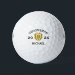 Elegant Groomsmen Tuxedo Suit Bowtie Custom Name Golf Balls<br><div class="desc">Celebrate your special day with this exquisite modern-inspired Groomsmen Gifts, the perfect blend of classic elegance and contemporary flair. These meticulously designed merchandises are a customised and personalised gift that adds a touch of sophistication to weddings, bachelor parties, engagement parties, and beyond. Each product can be personalised with your groomsmen's...</div>