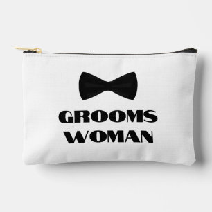 elegant groomswoman black tie wedding  accessory pouch