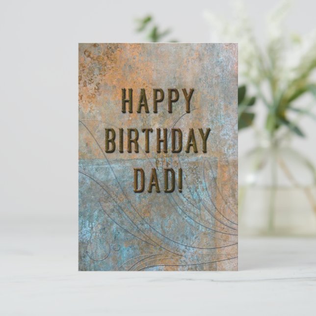 Elegant Grunge Dad Birthday (Standing Front)