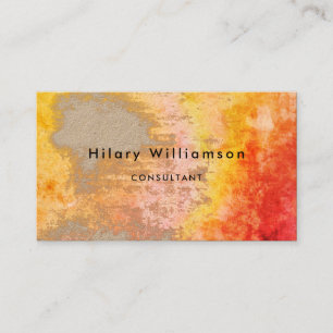 Elegant Grunge Kraft Brown Orange Rust Terracotta Business Card