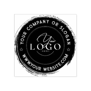 ELEGANT GRUNGE ROUND STAMP Custom Business Logo