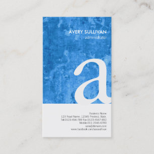 Elegant Grunge Texture Monogram Business Card