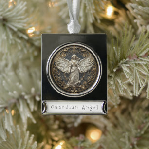 Elegant Guardian Angel Christmas Ornament