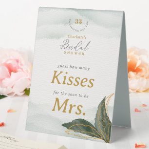 Elegant Guess How Many Kisses Bridal Shower Game