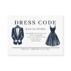 Elegant Guest dress code card, Canva attire 