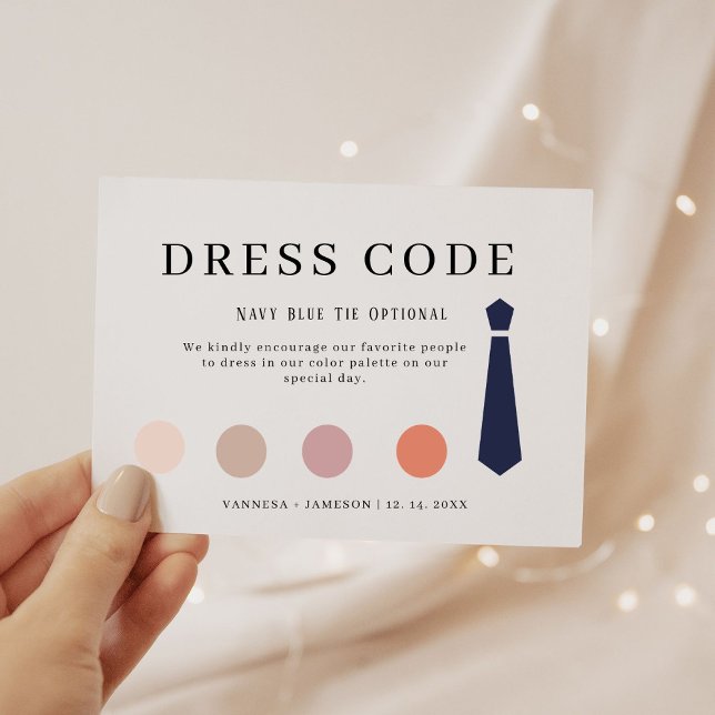 Elegant Guest dress code card, Canva attire  Enclosure Card (Creator Uploaded)