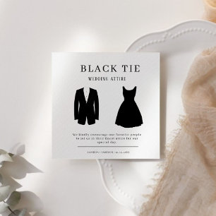 Elegant Guest dress code card, wedding attire  Enclosure Card