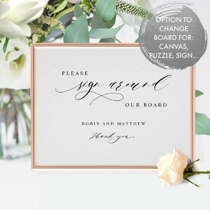 Elegant Guests "Sign Around" Board Sign