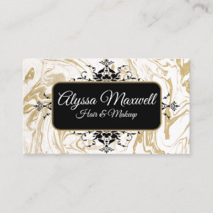 Elegant Hair & Makeup Business Card