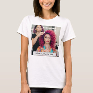  Elegant Hair Salon Custom Name T-Shirt