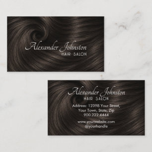 Elegant Hair Salon Name Typography Business Card