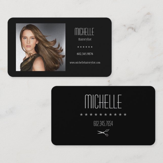Elegant Hair Salon/Stylist - Business Cards (Front/Back)