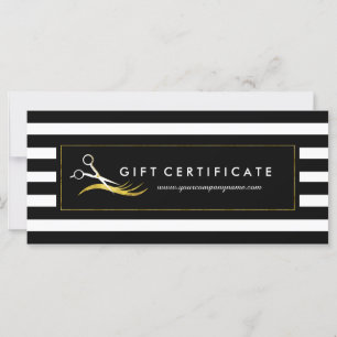 Elegant Hair Stylist Gift Certificate