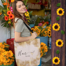 Elegant Hairdresser Gold Scissors Hairstylist Pink