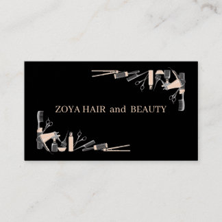 elegant hairstylist Business Card