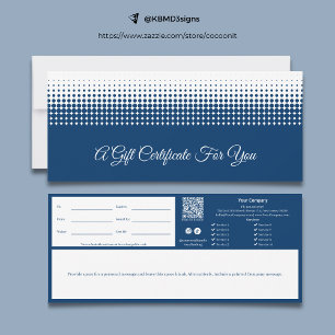 Elegant Half Tone Pattern Gift Certificate