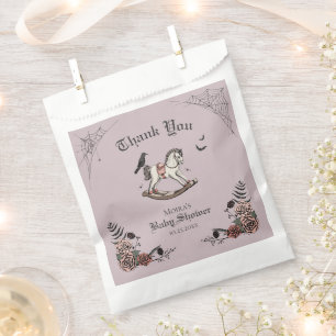 Elegant Halloween Baby Shower Purple Thank You Favour Bags