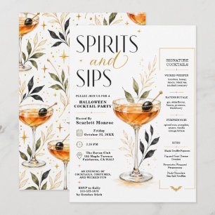 Elegant Halloween Cocktail Party Invitation