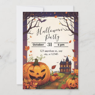 Elegant Halloween Party Invitation Customisable