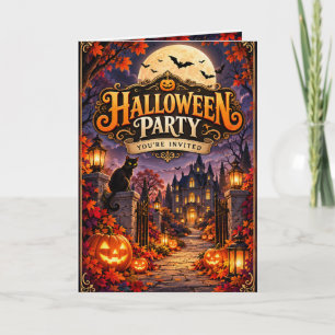 Elegant Halloween Party Invitation   Spooky Haunte