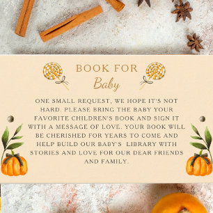 Elegant Halloween Theme Baby Shower Book for Baby Enclosure Card