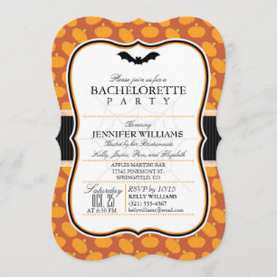 Elegant Halloween Theme Bachelorette Party Invite