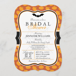 Elegant Halloween Themed Bridal Shower Invitation
