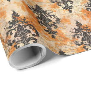 Elegant Halloween Toile Wrapping Paper