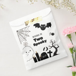 Elegant Halloween two spooky second Birthday party Favour Bags