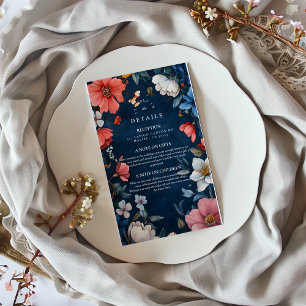 Elegant Halloween Wedding Enclosure Card