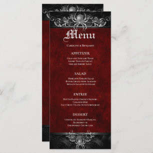Elegant Halloween Wedding Menu