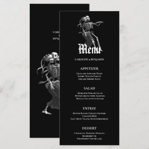 Elegant Halloween Wedding Menu