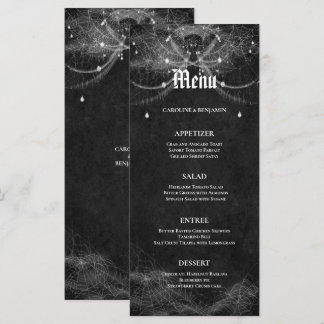 Elegant Halloween Wedding Menu