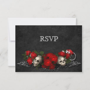 Elegant Halloween Wedding RSVP Card