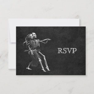 Elegant Halloween Wedding RSVP Card