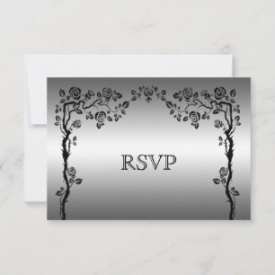 Elegant Halloween Wedding RSVP Card