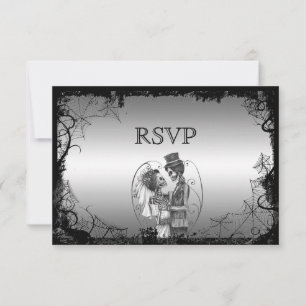 Elegant Halloween Wedding RSVP Card