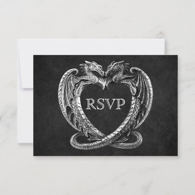 Elegant Halloween Wedding RSVP Card (Back)