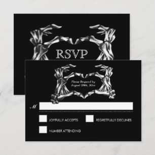 Elegant Halloween Wedding RSVP Card