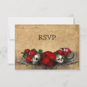 Elegant Halloween Wedding RSVP Card