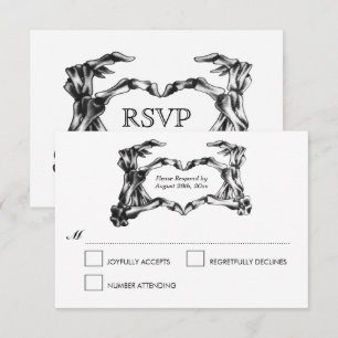 Elegant Halloween Wedding RSVP Card