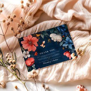 Elegant Halloween Wedding Thank You Card