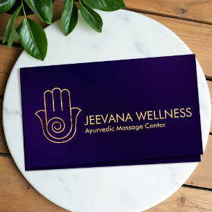 Elegant Hamsa Hand Energy Spiral  Business Card