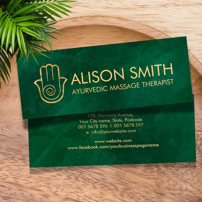 Elegant Hamsa Hand Energy Spiral  Mini Business Card (Creator Uploaded)