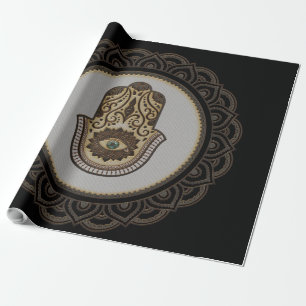Elegant hamsa hand, wrapping paper