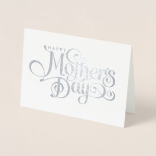 Elegant hand-created text Mother's Day  Foil Card