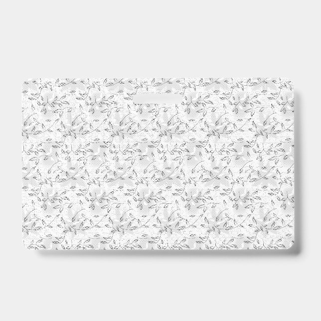 Elegant Hand-Drawn Botanical Design ID Badge (Front)